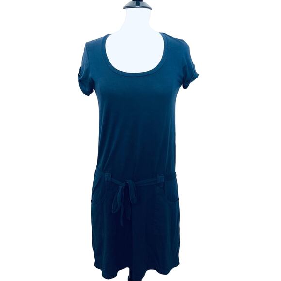 C&C California Navy Blue Pima Cotton T-shirt dress - Picture 1 of 6